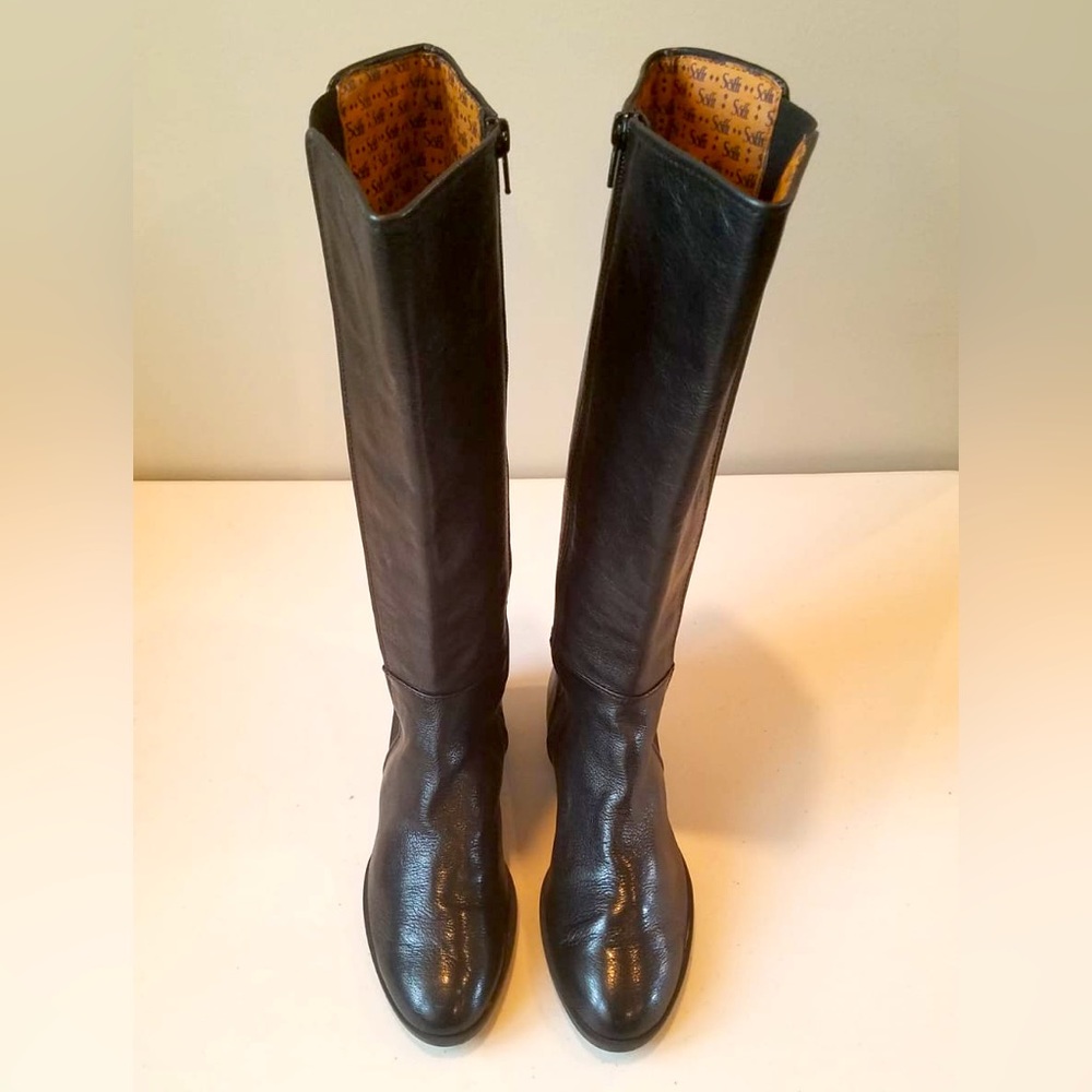 Black Leather Sofft knee high boots